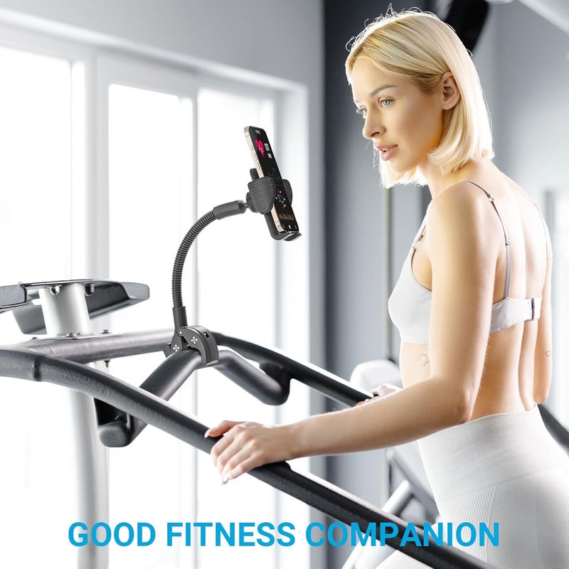 INSSKY Bike Phone Mount, 360° Adjustable Gooseneck Universal Handlebar Phone Holder, Tool-Free Installation for Bicycle Scooter Stroller Wheelchair, Fit for iPhone 16 Pro Max/15/14/13 & 4-7" Phone - Image 5